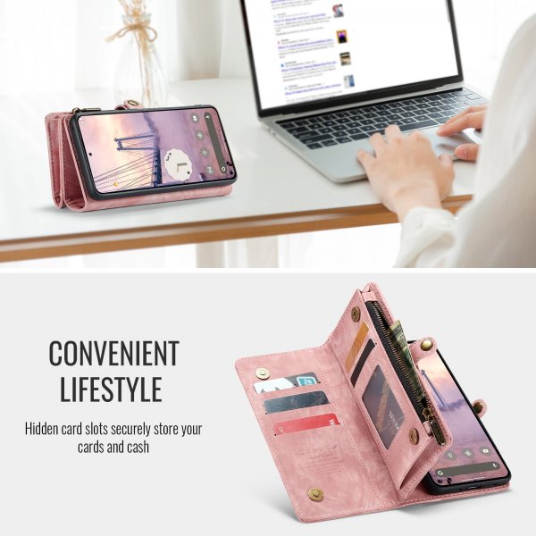 CaseMe Google Pixel 10/Pixel 10 Pro Etui 008 Series Avtakbart Deksel Rosa