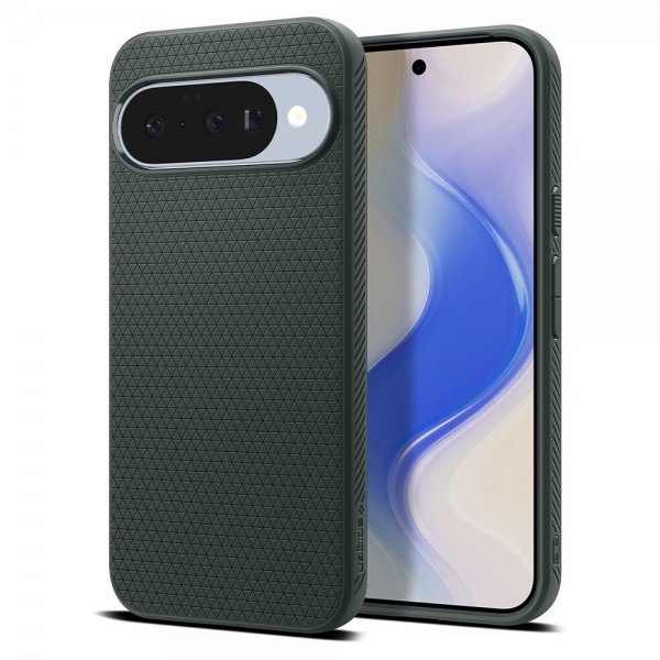 Spigen Google Pixel 10/Pixel 10 Pro Deksel Liquid Air MagFit Abyss Green