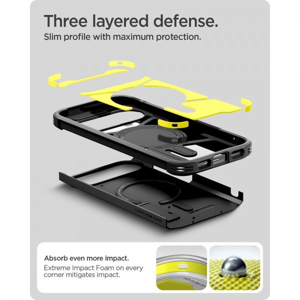 Spigen Google Pixel 10/Pixel 10 Pro Deksel Tough Armor MagFit Svart