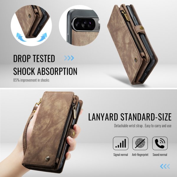 CaseMe Google Pixel 10 Pro XL Etui 008 Series Avtakbart Deksel Brun