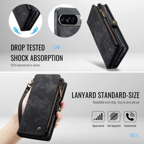CaseMe Google Pixel 10 Pro XL Etui 008 Series Avtakbart Deksel Svart
