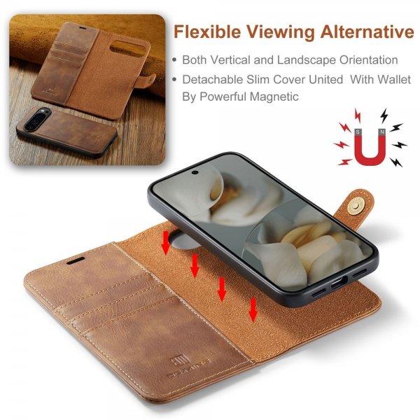 Dg.Ming Google Pixel 10 Pro XL Etui Avtagbart Deksel Brun