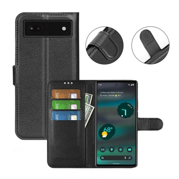 Google Pixel 6a Etui med Stativ Svart