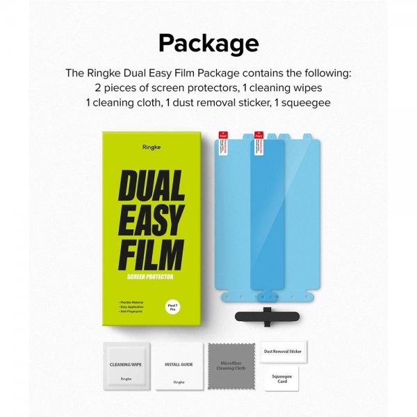 Ringke Google Pixel 7 Pro Skjermbeskytter Dual Easy Film 2-pakning