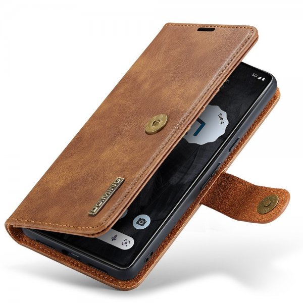 Dg.Ming Google Pixel 8 Pro Etui Avtagbart Deksel Brun