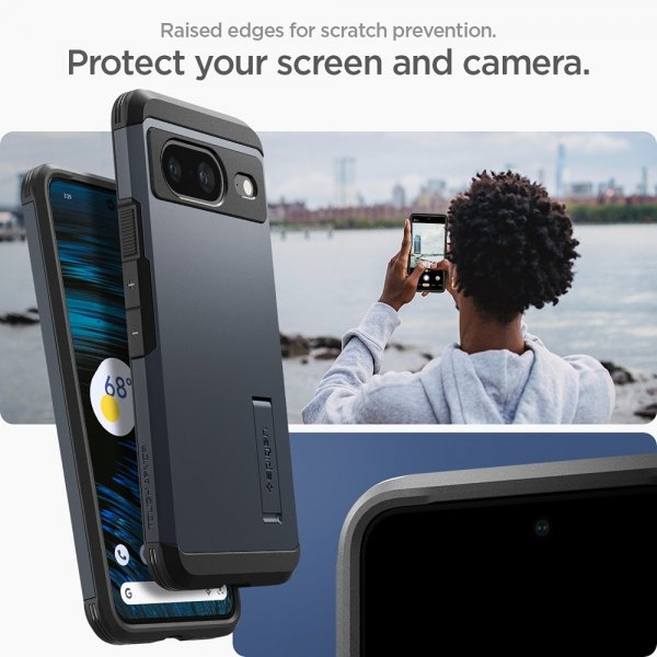 Spigen Google Pixel 8 Deksel Tough Armor Metal Slate