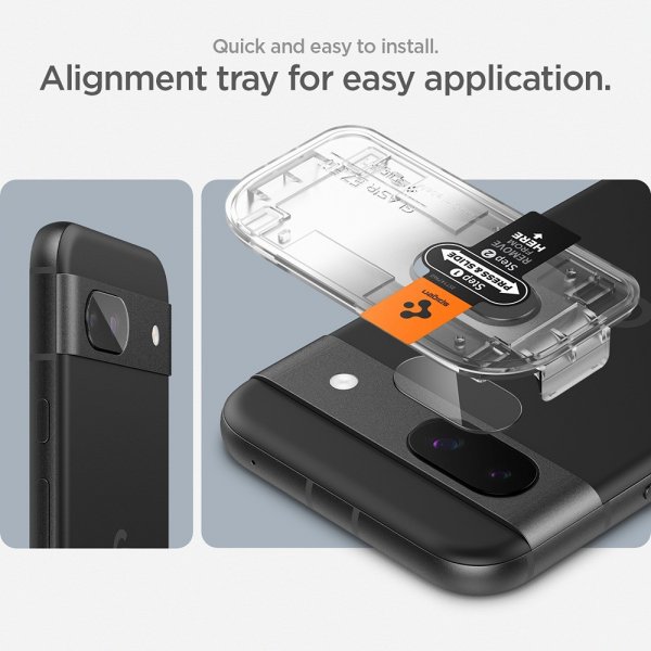 Spigen Google Pixel 8a Kamerabeskytter Glas.tR EZ Fit Optik 2-pakning Crystal Clear