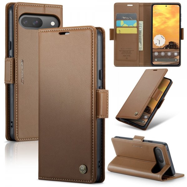 CaseMe Google Pixel 9/Pixel 9 Pro Etui 023 Series Brun