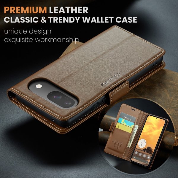 CaseMe Google Pixel 9/Pixel 9 Pro Etui 023 Series Brun