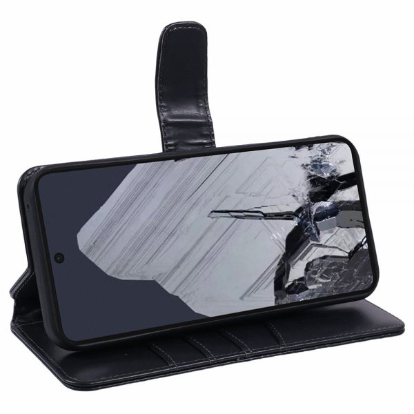 Nordic Covers Google Pixel 9/Pixel 9 Pro Etui Essential Leather Raven Black