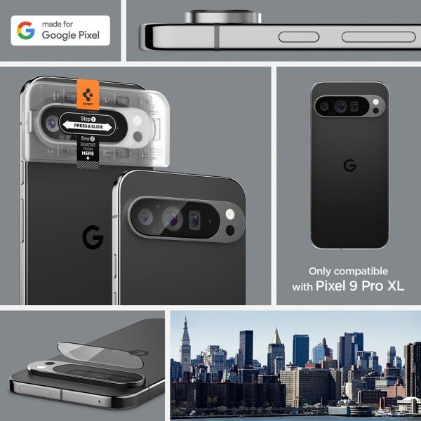 Spigen Google Pixel 9 Pro XL Kamerabeskytter Glas.tR EZ Fit Optik 2-pakning