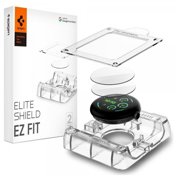 Spigen Google Pixel Watch 3/4 45mm Skjermbeskytter EliteShield EZ Fit 2-pakning