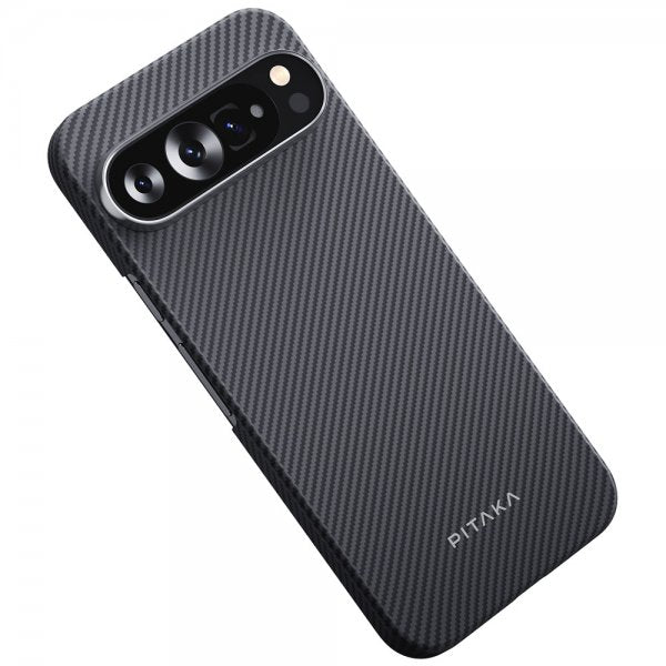Pitaka Google Pixel 9/Pixel 9 Pro Deksel Ultra-Slim Case MagSafe Black/Grey Twill