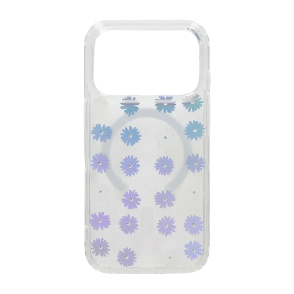 iPhone 17 Pro Max Deksel Blomstret Strass MagSafe Lilla