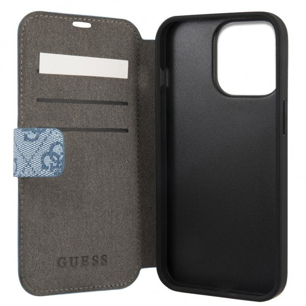 Guess iPhone 13 Pro Etui Printed Stripe Blå