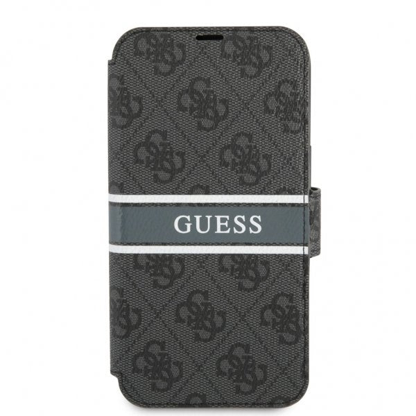 Guess iPhone 13 Pro Etui Printed Stripe Grå
