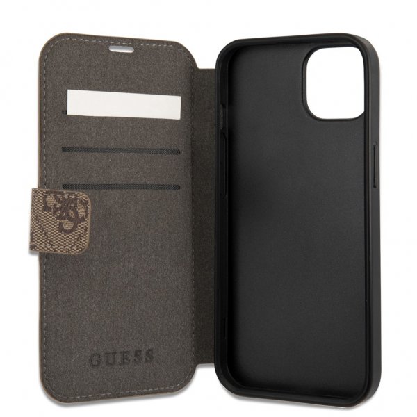 Guess iPhone 13 Mini Etui Printed Stripe Brun