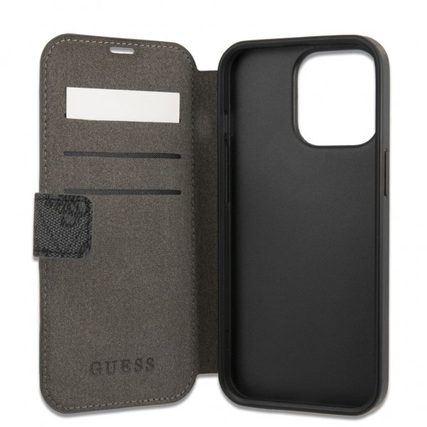 Guess iPhone 13 Pro Max Etui Printed Stripe Grå