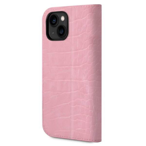 Guess iPhone 14 Etui Croco Rosa
