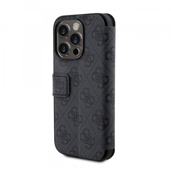 Guess iPhone 15 Pro Max Etui 4G Logo Grå