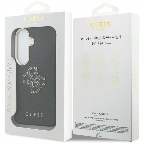 Guess Samsung Galaxy S26 Plus Deksel 4G Logo Grained Svart