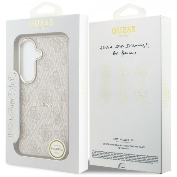 Guess Samsung Galaxy S26 Plus Deksel 4G Embossed MagSafe Rosa