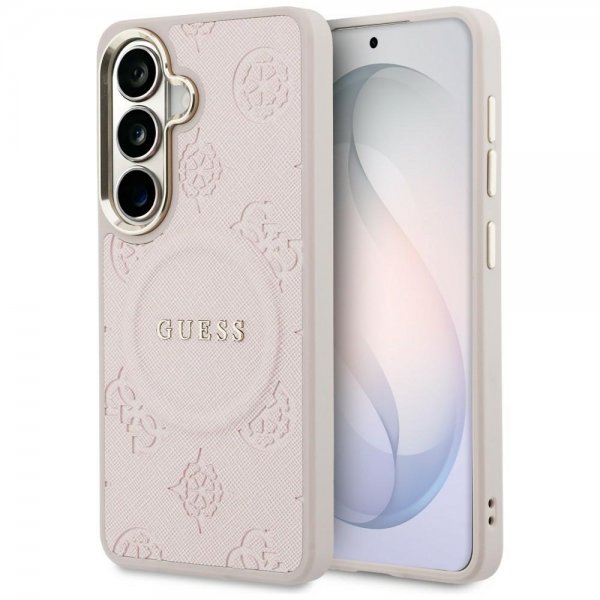 Guess Samsung Galaxy S26 Plus Deksel Saffiano Peony MagSafe Rosa