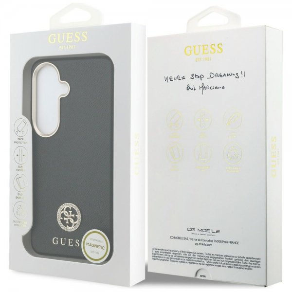 Guess Samsung Galaxy S26 Deksel Rhinestone Logo MagSafe Svart