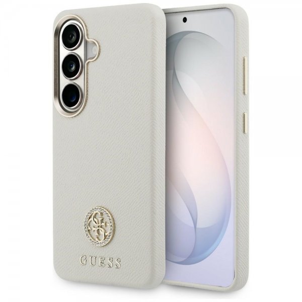 Guess Samsung Galaxy S26 Plus Deksel Rhinestone Logo MagSafe Beige