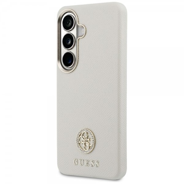 Guess Samsung Galaxy S26 Plus Deksel Rhinestone Logo MagSafe Beige