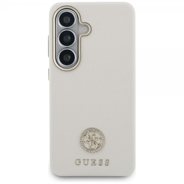 Guess Samsung Galaxy S26 Plus Deksel Rhinestone Logo MagSafe Beige