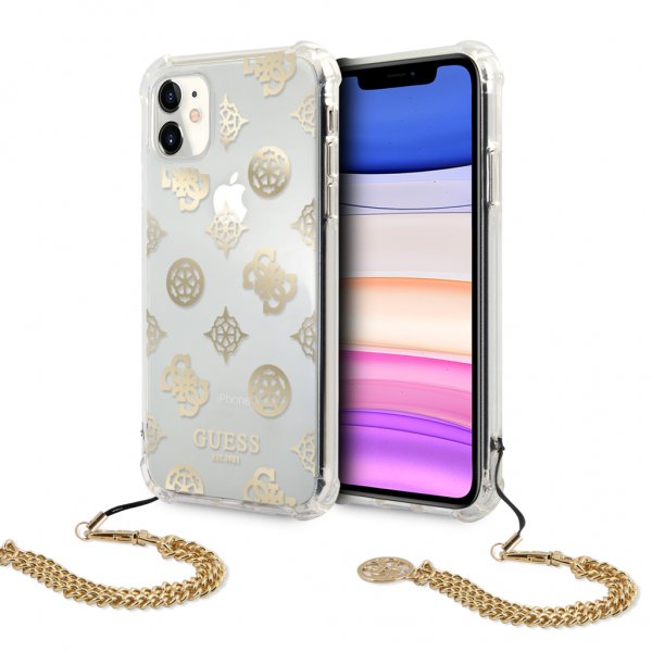 Guess iPhone 11 Deksel Chain Peony Gull