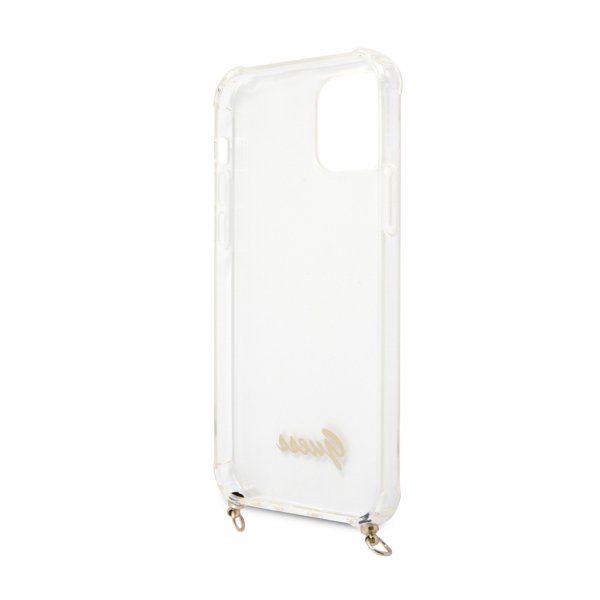 Guess iPhone 12 Pro Max Deksel Chain & Script Gull Klar
