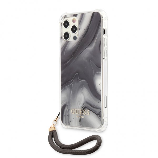 Guess iPhone 12 Pro Max Deksel Marble Grå