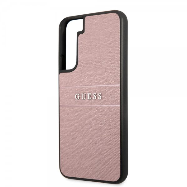 Guess Samsung Galaxy S22 Plus Deksel Saffiano Metal Logo Rosa