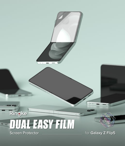 Ringke Samsung Galaxy Z Flip 5 Skjermbeskytter Dual Easy Film 2-pakning