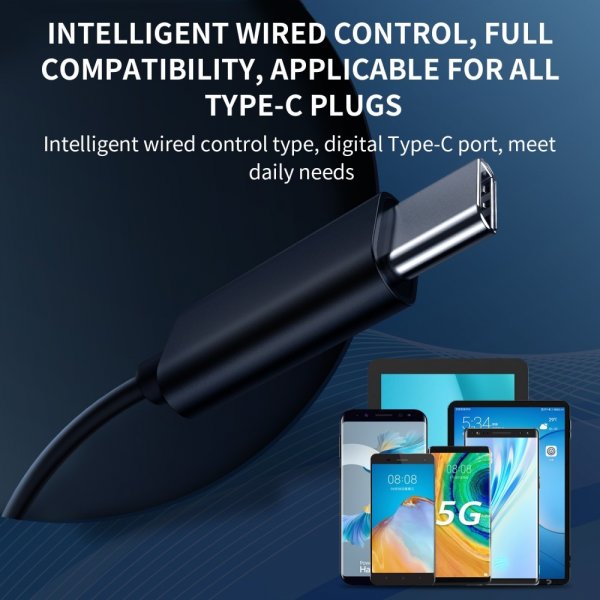 Joyroom Hodetelefoner JR-EC04 USB-C Svart