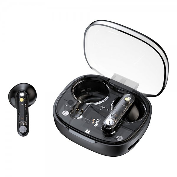 Streetz Hodetelefoner T150 Transparent True Wireless Earbuds Svart