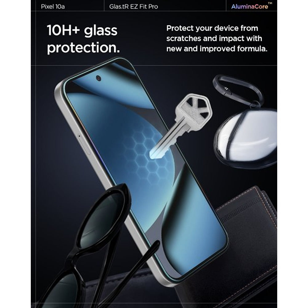 Spigen Google Pixel 10a Skjermbeskytter GLAS.tR EZ Fit Pro 2-pakning
