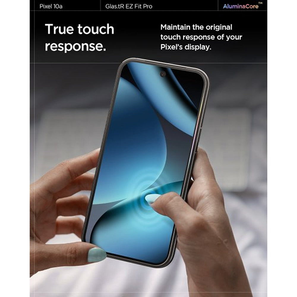 Spigen Google Pixel 10a Skjermbeskytter GLAS.tR EZ Fit Pro 2-pakning