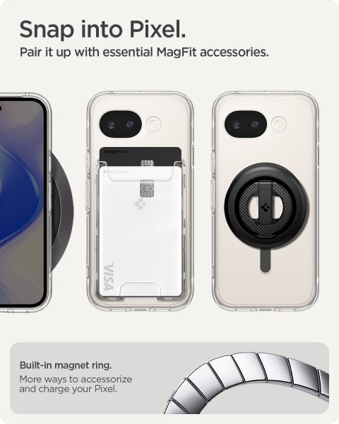 Spigen Google Pixel 10a Deksel Ultra Hybrid MagFit Clear Graphite