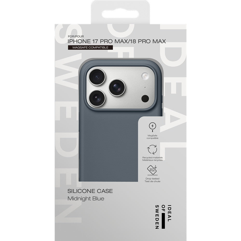 Ideal of Sweden iPhone 17 Pro Max/iPhone 18 Pro Max Deksel i silikon med MagSafe Midnight Blue
