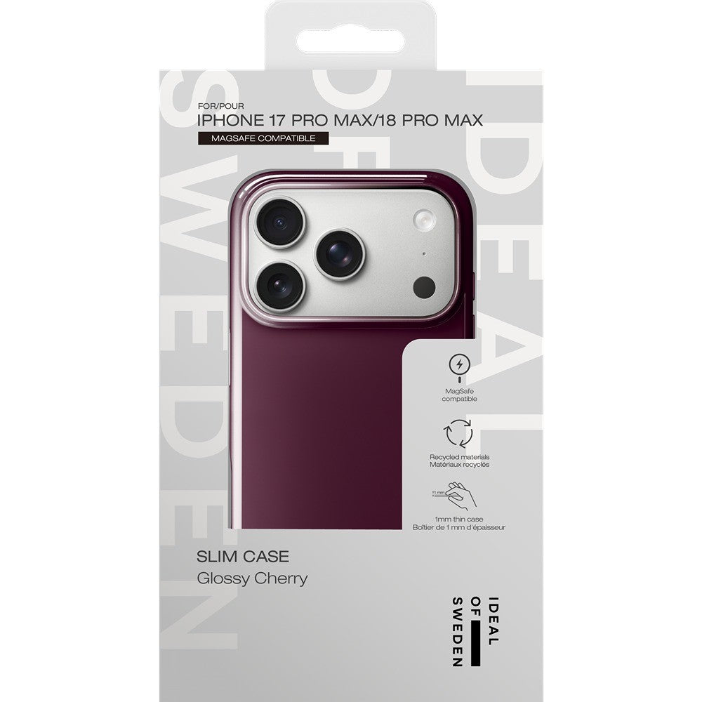Ideal of Sweden iPhone 17 Pro Max/iPhone 18 Pro Max Deksel Slim med MagSafe Glossy Cherry