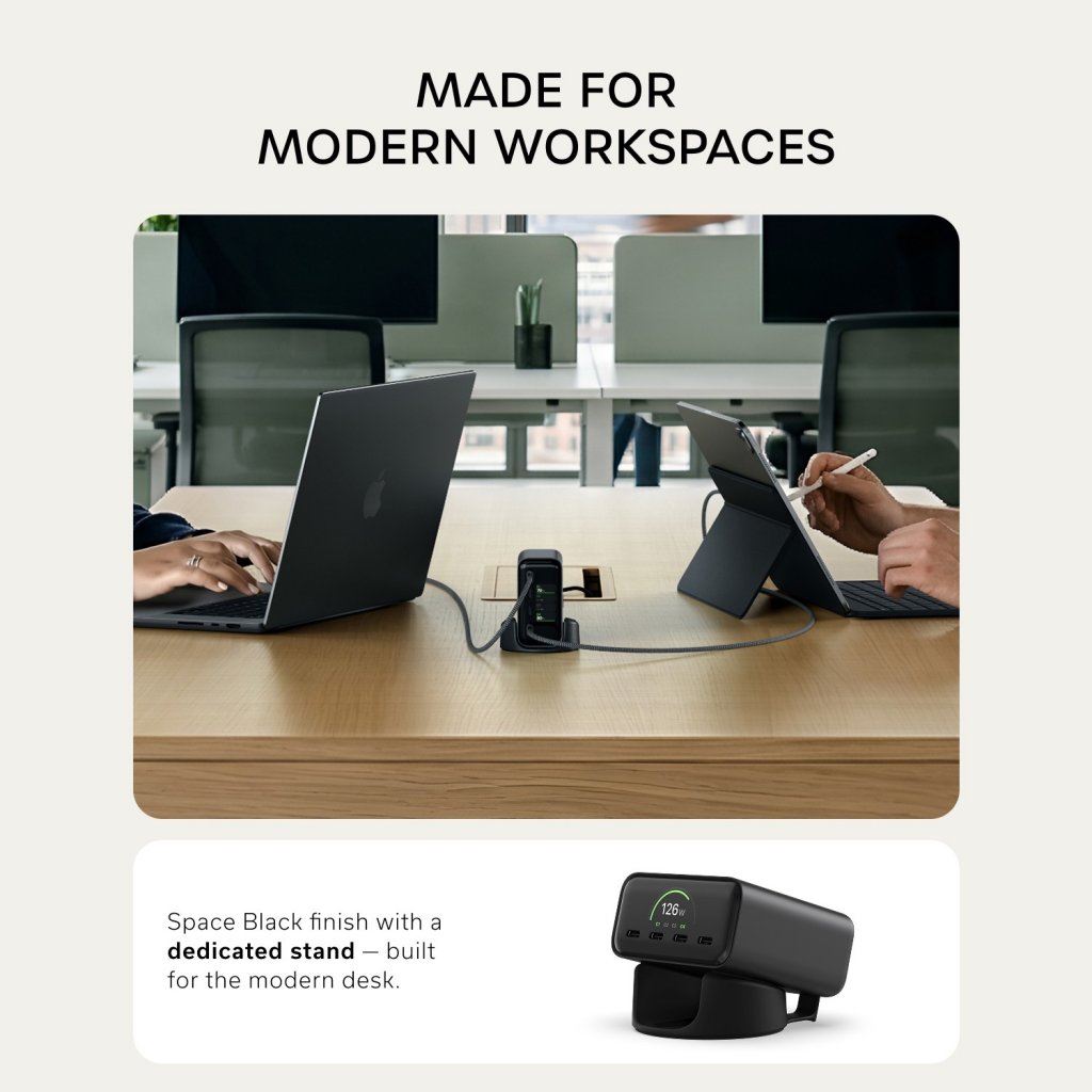 Satechi ChargeView 140W-skrivebordslader Space Black
