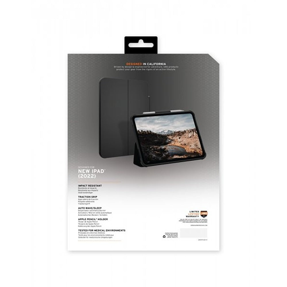 Urban Armor Gear (UAG) iPad 10.9 (gen 10)/iPad 11 (A16) Etui Plyo Folio Black/Ice