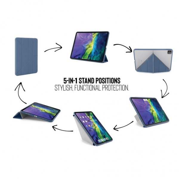 Pipetto iPad Pro 11 (gen 2/3/4) Origami Veske Blå