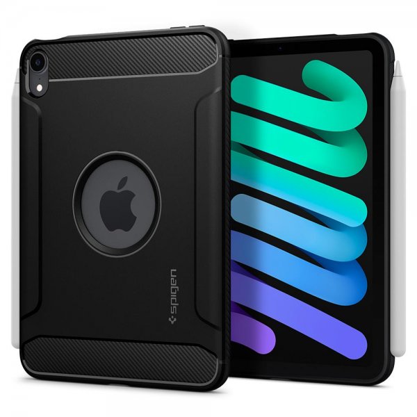 Spigen iPad mini (gen 6)/iPad mini (A17 Pro) Deksel Rugged Armor Matte Black