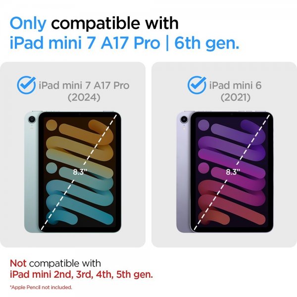 Spigen iPad mini (gen 6)/iPad mini (A17 Pro) Deksel Nano Pop Blueberry Navy