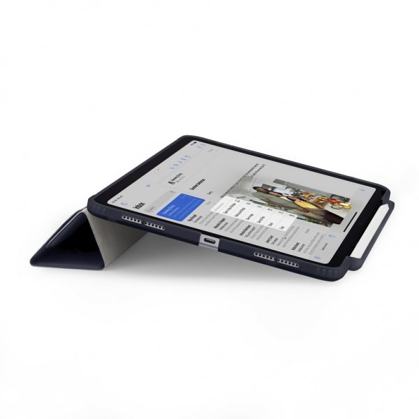 Pipetto iPad Pro 13 (M4/M5) Etui Origami No3 Pencil Case Mørkeblå