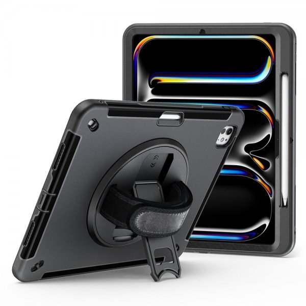 4smarts iPad Pro 13 (M4/M5) Deksel Rugged Etui Grip Svart